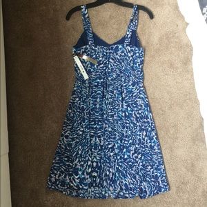 NEW Aqua Blue Multi-Colored Dress