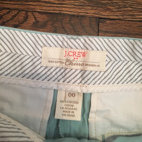 mint chino shorts j. Crew - Picture 2 of 2