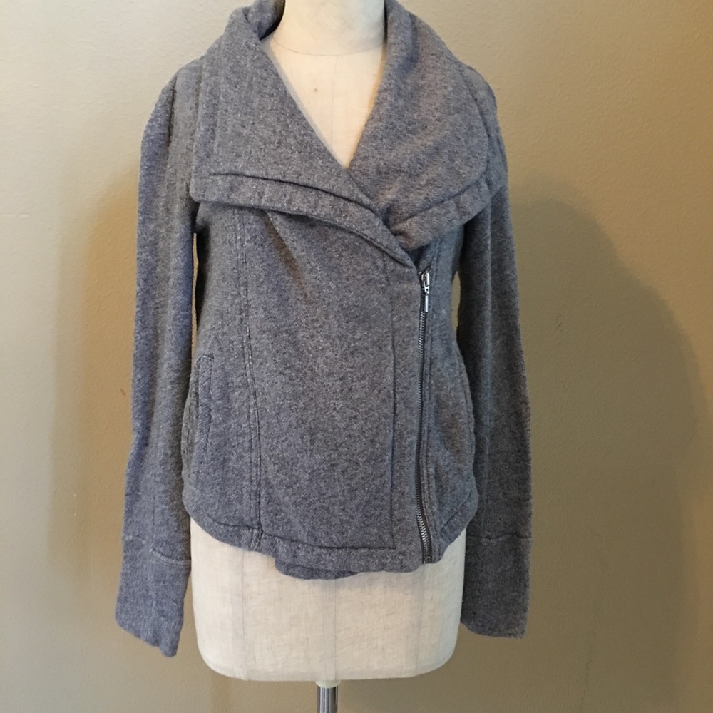 NWOT Gap grey coat Moto jacket with pockets