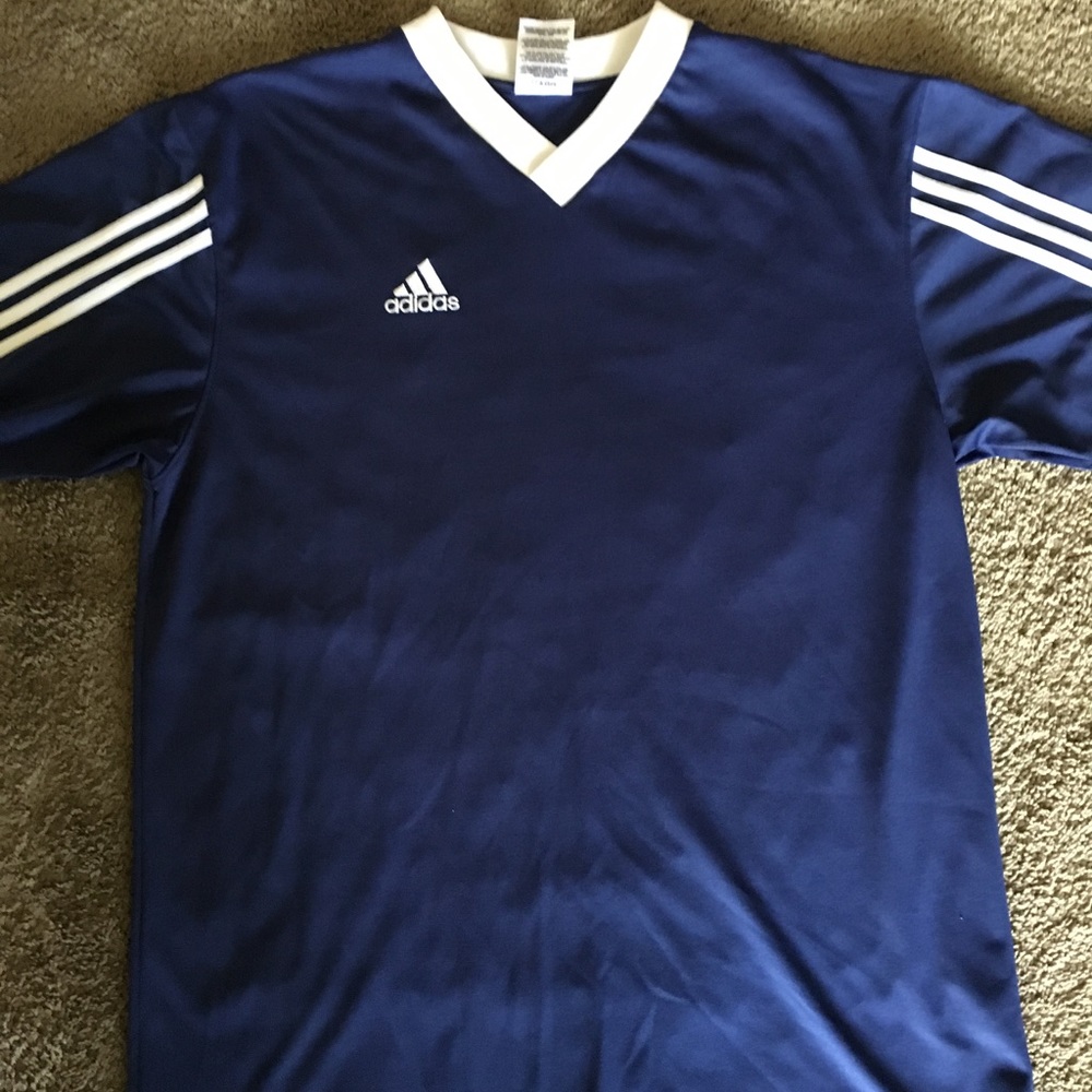 Blue Adidas Soccer Jersey #16