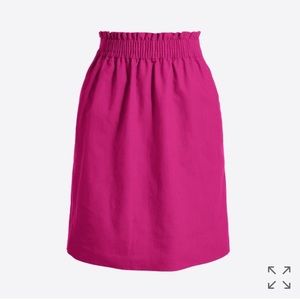 J. Crew Green Linen Cotton Mini Skirt
