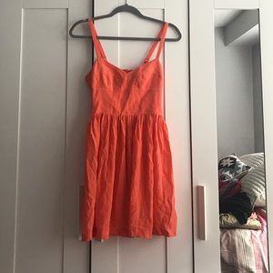 coral summer dress