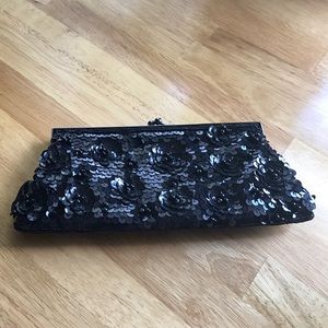 Black Sequin Clutch