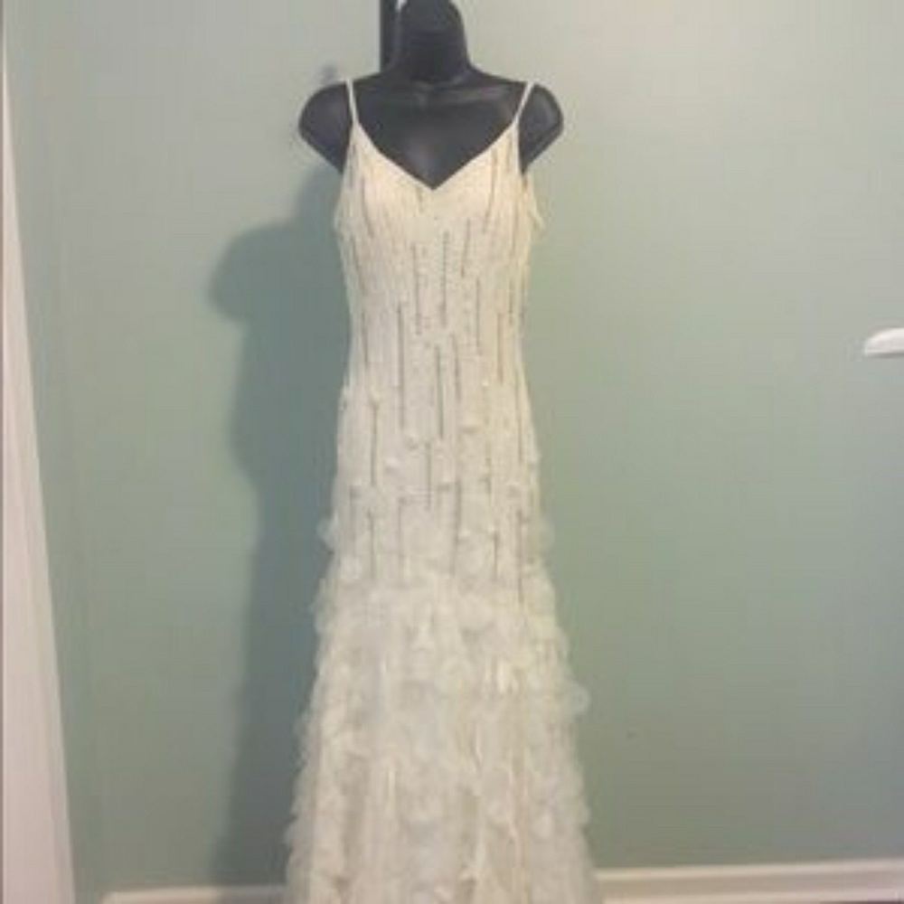Lillie Rubin Gown Sequin, Beaded Chiffon Tulle
