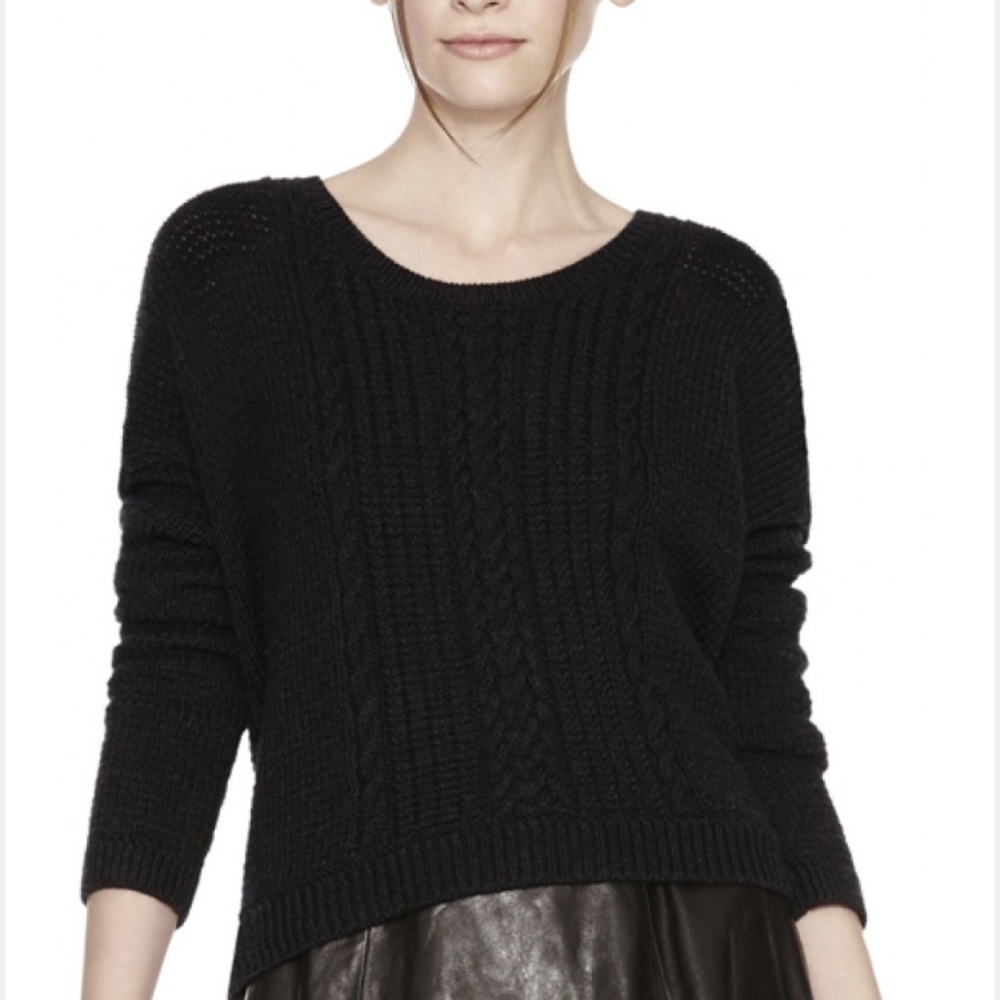 Alice and Olivia boxy cable sweater XS NWT