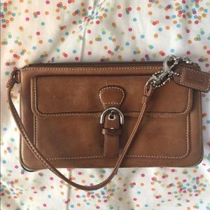 Authentic Leather Coach Wristlet