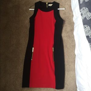 Michael Kors Red and Black Dress