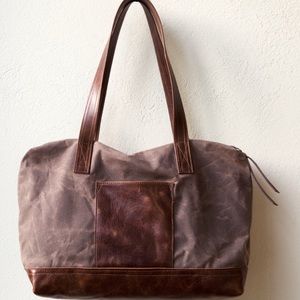 Rough and Tumble Waxed Canvas Proper Zipper Tote