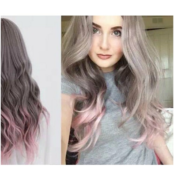 Ombrr Gray Pink Beauty Wig main image 4