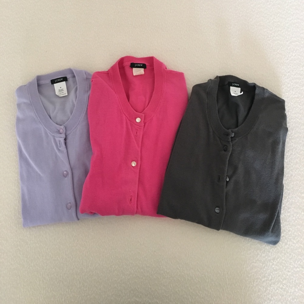 J Crew 3 Pack Cardigans