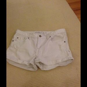 White Jean Shorts