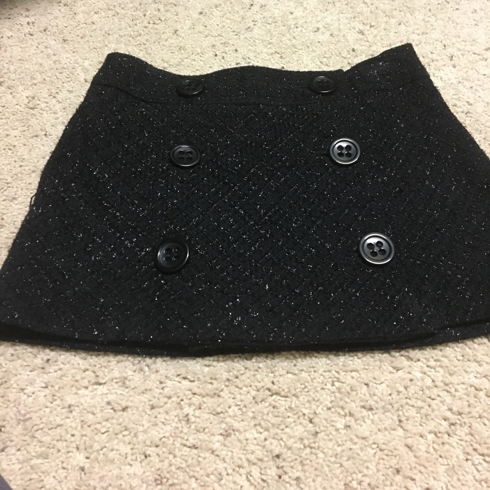 Black mini skirt
