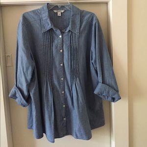Old Navy pleated denim top