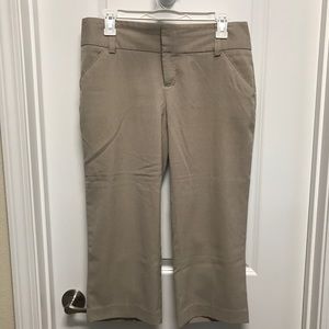 Khaki dress capris