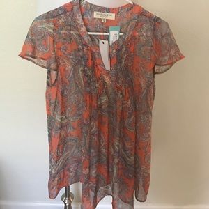 Never worn, paisley maternity blouse,