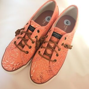 BRAND NEW Coral Sperry Top Siders Sea Cost