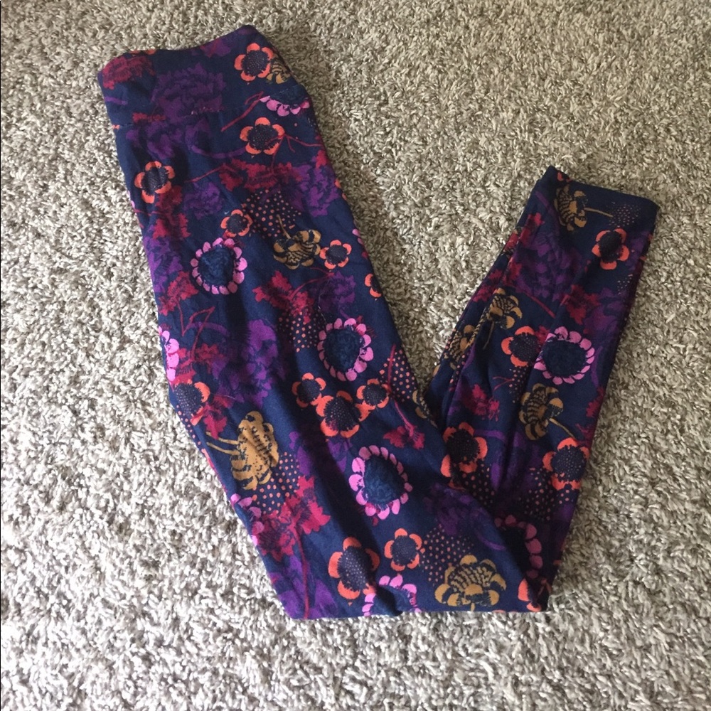 LuLaRoe Floral Leggings OS