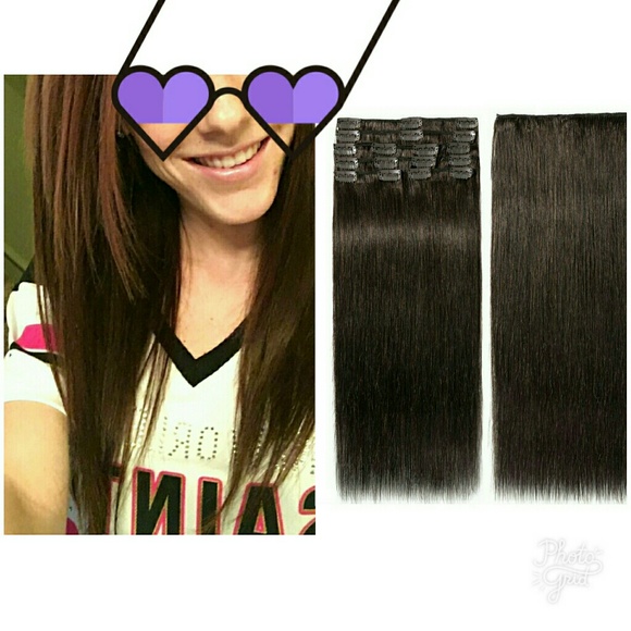 Dark brown clip ins main image 4