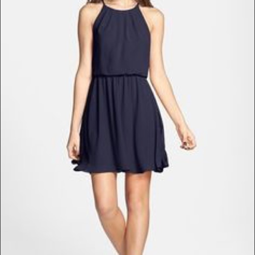Navy Lush chiffon dress