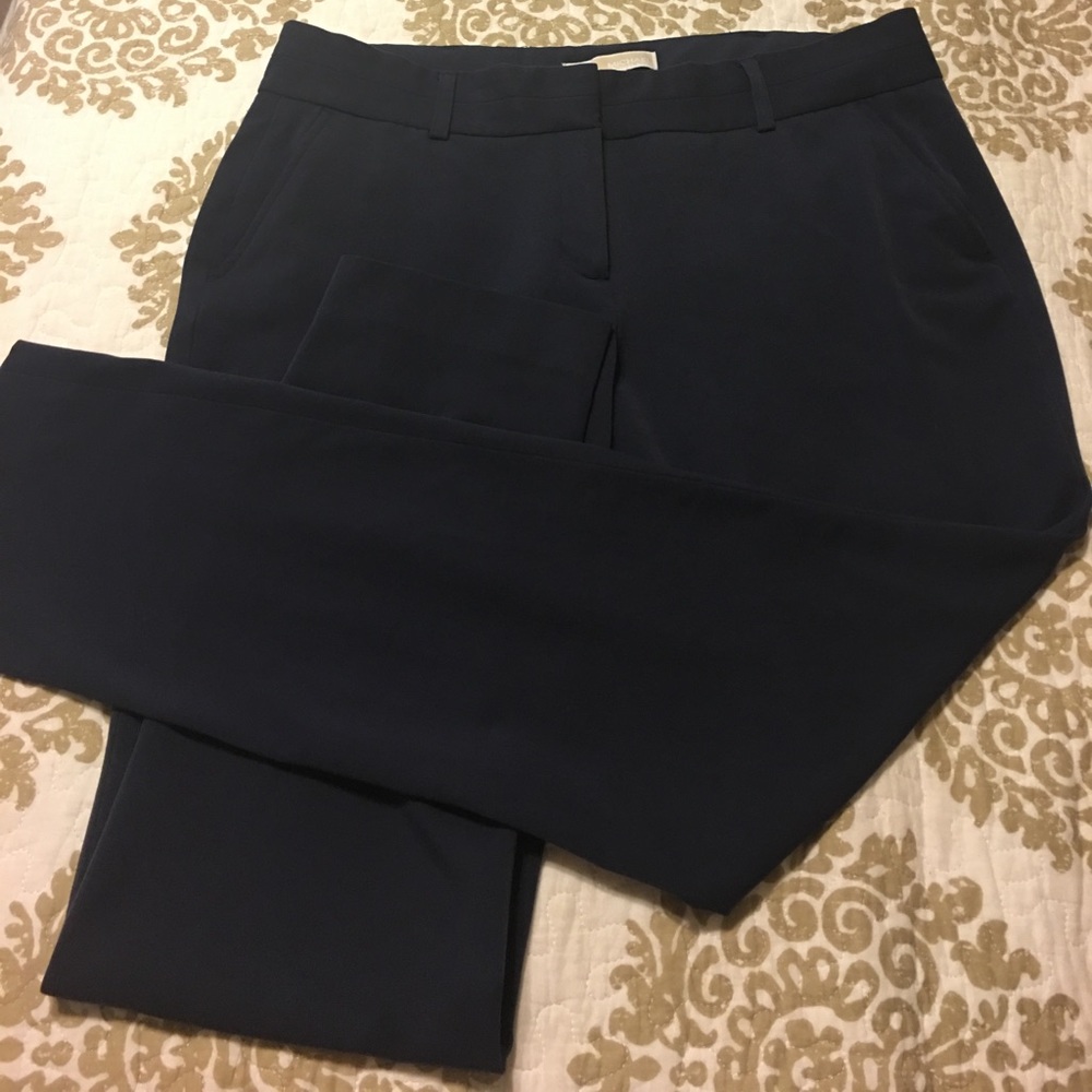 Navy Michael Kors straight leg dress pants