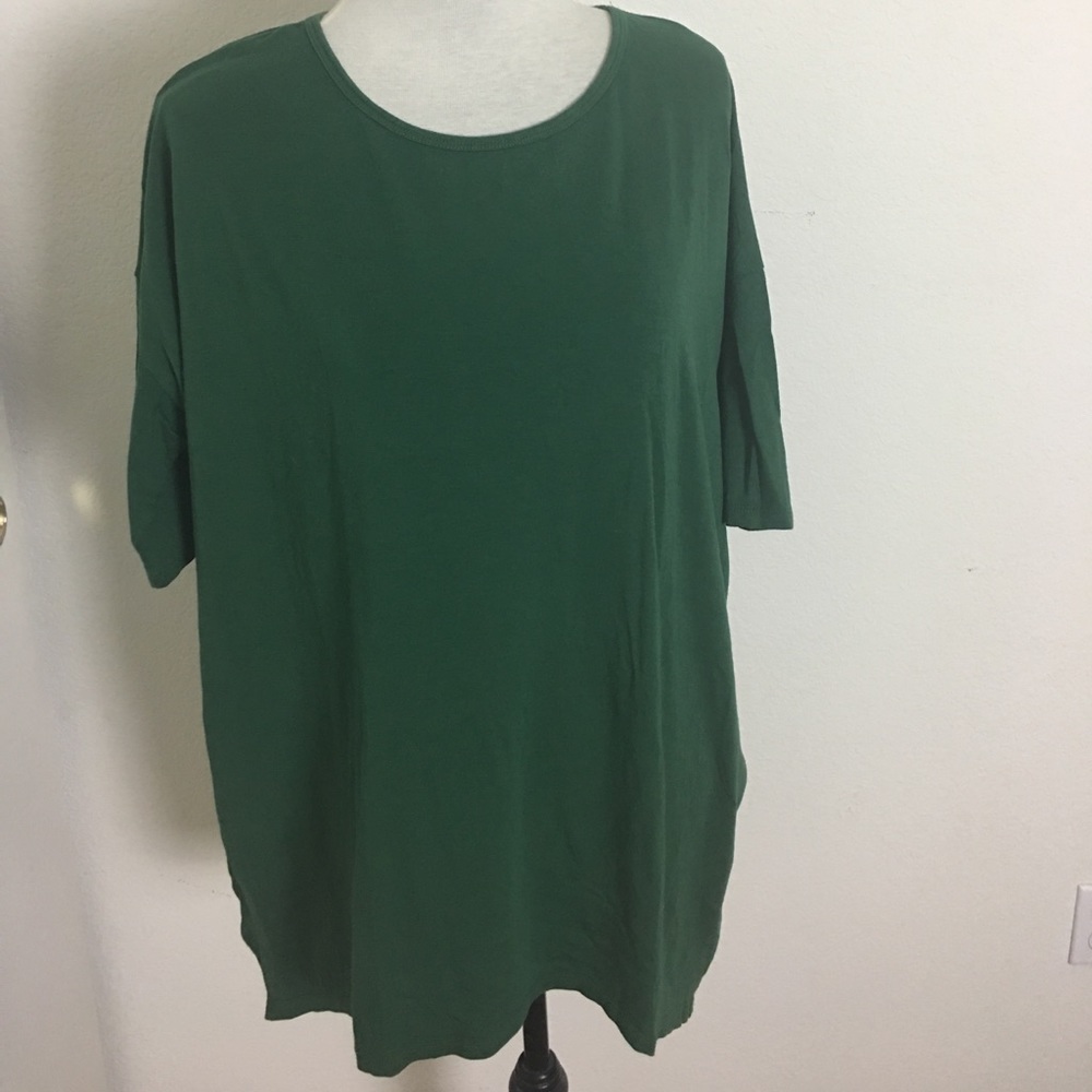 EUC LuLaRoe Irma Large Hunter Green