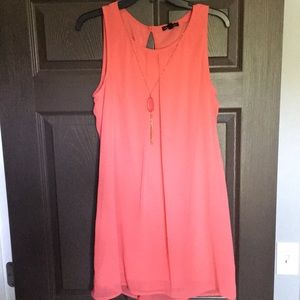 Hot pink as u wish dress!! Worn once! No damage!