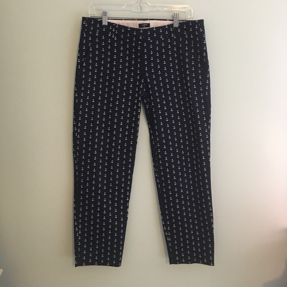 J. Crew Factory City Fit anchor print trousers