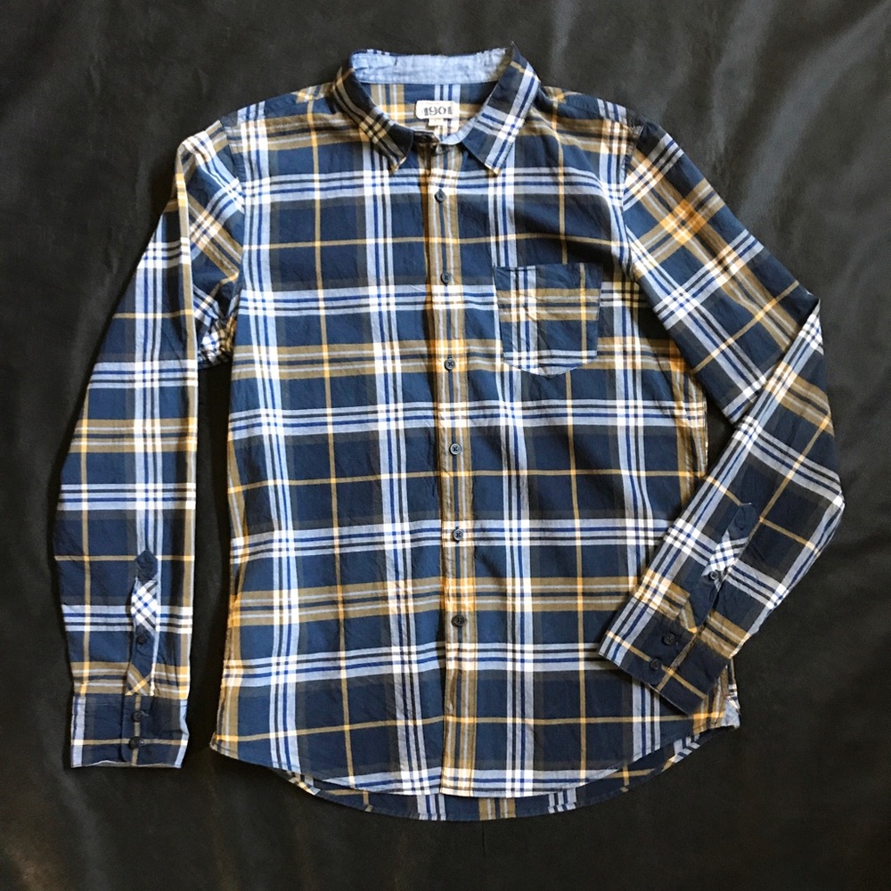 Nordstrom 1901 Men's Plaid Shirt - Large