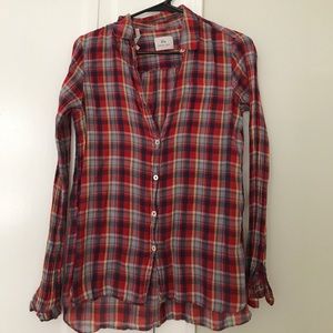 Button up plaid shirt