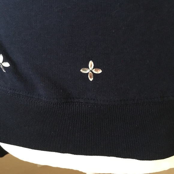 Kersh Navy Bling Cotton Blend Sweater - Picture 4 of 8