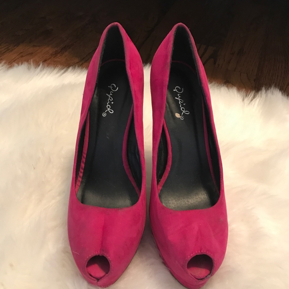 Pink Peep Toe Heels