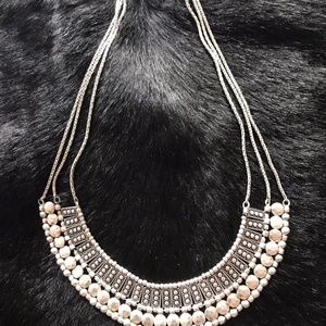 Textured Metal Boho Necklace