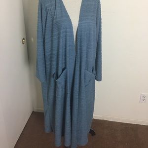 EUC LuLaRoe Sarah Ruffled Light Blue