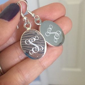 Silver Monogram "S" earrings