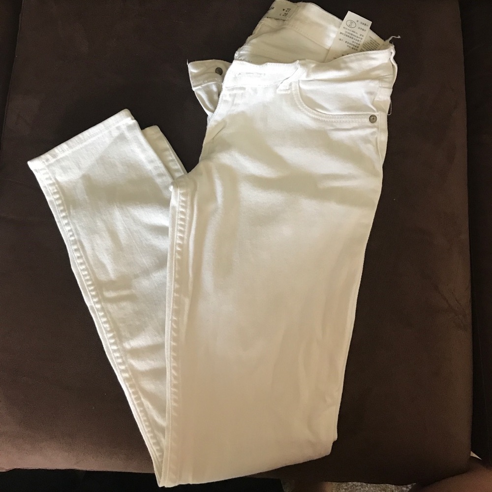Abercrombie and fitch white jeans