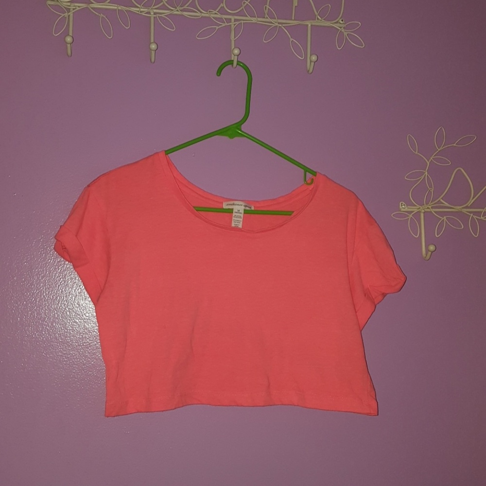 Pinkish Orange Crop Top