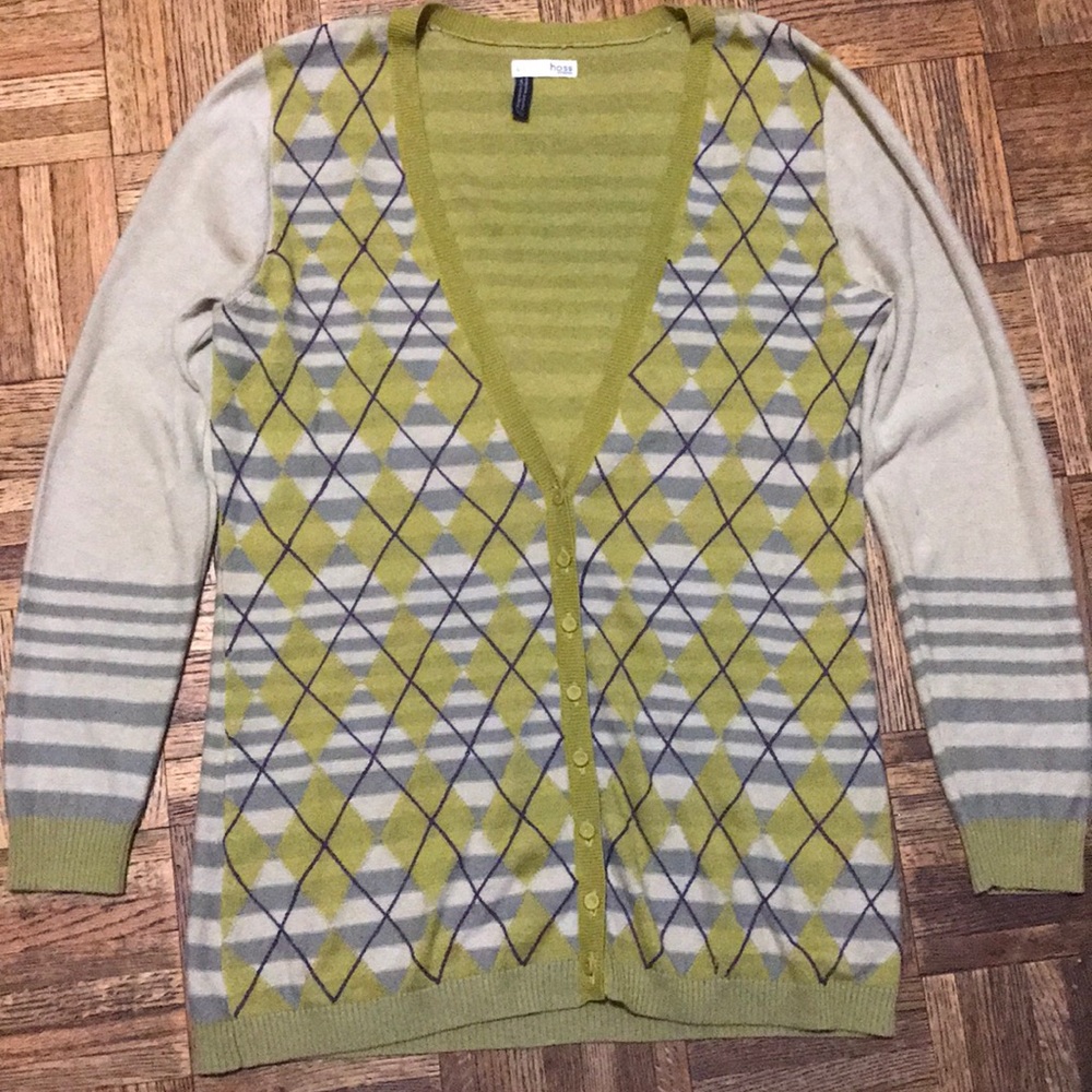 Hoss Intropia  Knit Cardigan Button Down Sweater L