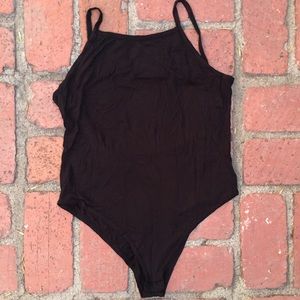 Black scoop back bodysuit