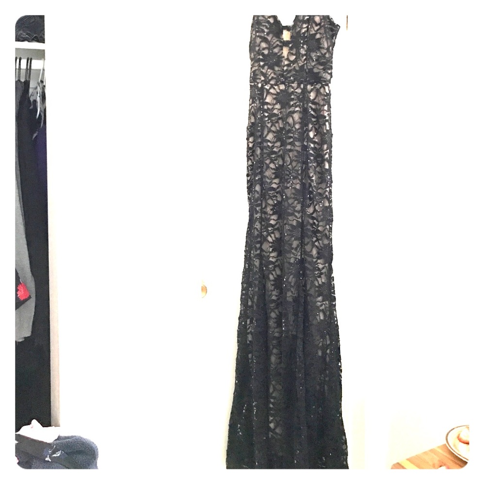 mermaid style lace gown