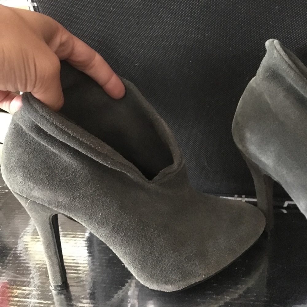Gray booties