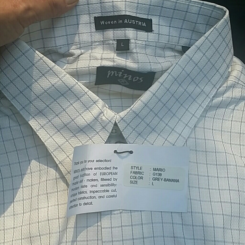 Minos. Men's LSS long-sleeved cotton shirt. - Picture 2 of 3