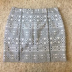 Tribal Print High-waisted Skirt