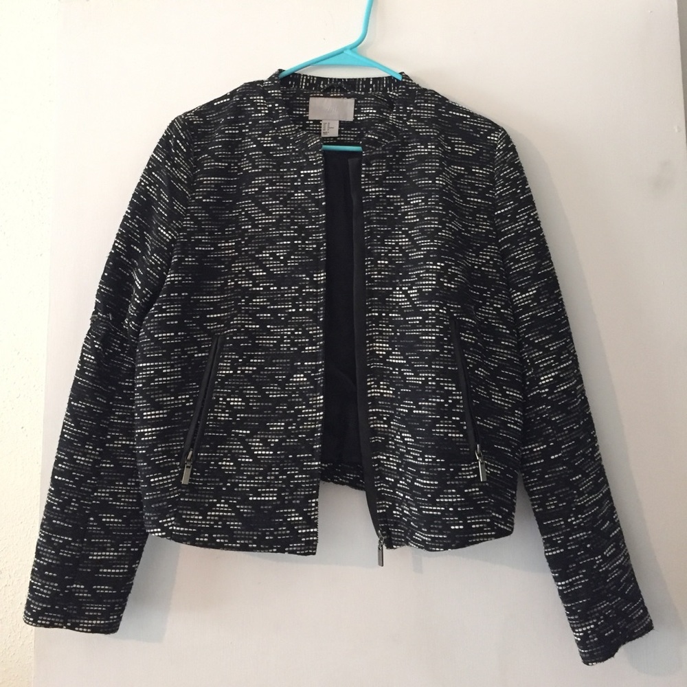 h&m dot patterned blazer
