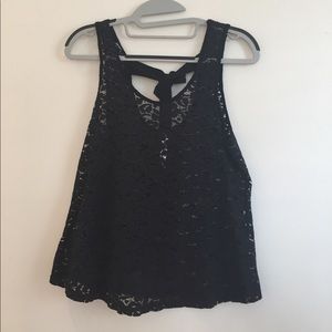 Black floral lace tank!