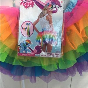 Rainbow dash headband and tail kit costume
