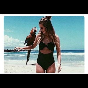 Black swim suit, Size small