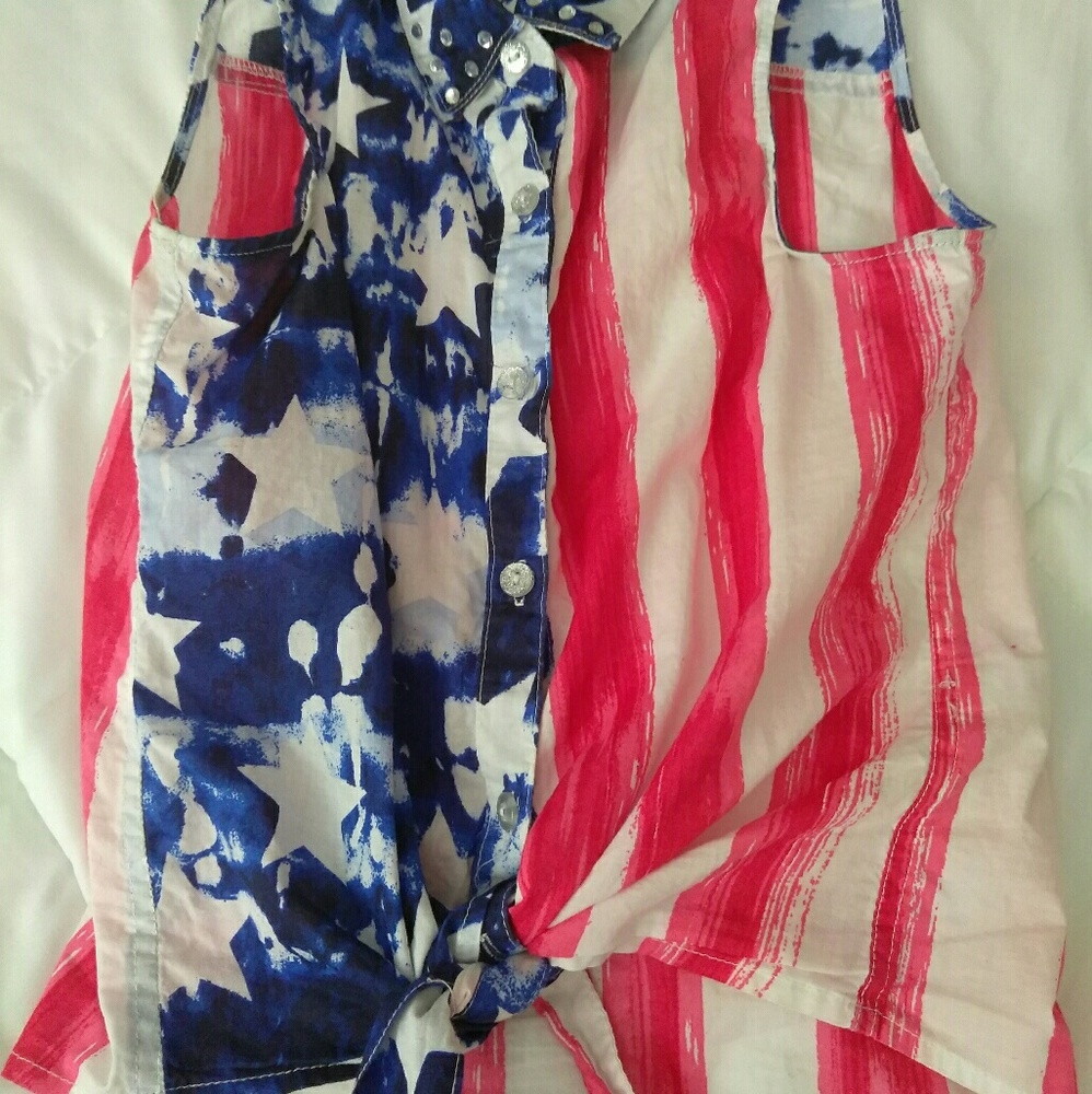 Justice girls 4th of July shirt