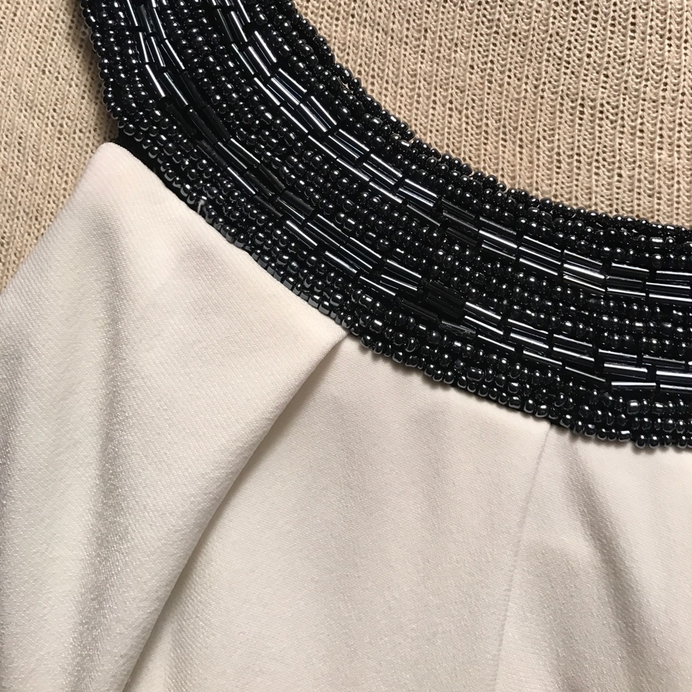 GONE TO GOODWILL!! Black off white dress - Picture 4 of 8