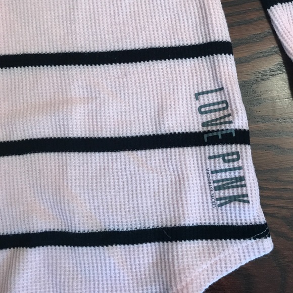 PINK Black and baby pink stripe long sleeve - Picture 3 of 4