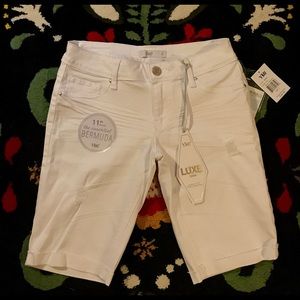 YMI White Denim Bermudas